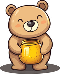 Obraz premium bear with cup of tea