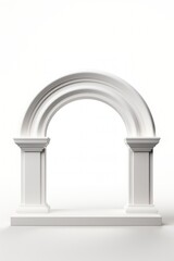 Elegant white architectural archway