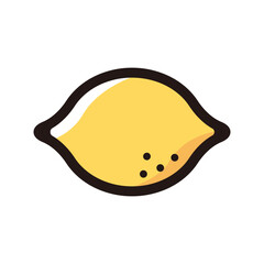 Lemon outline icon for graphic design, apps and websites
