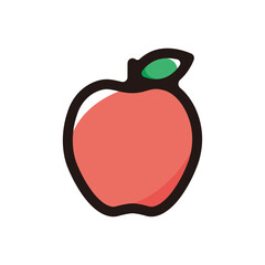 Obraz premium Apple outline icon for graphic design, apps and websites