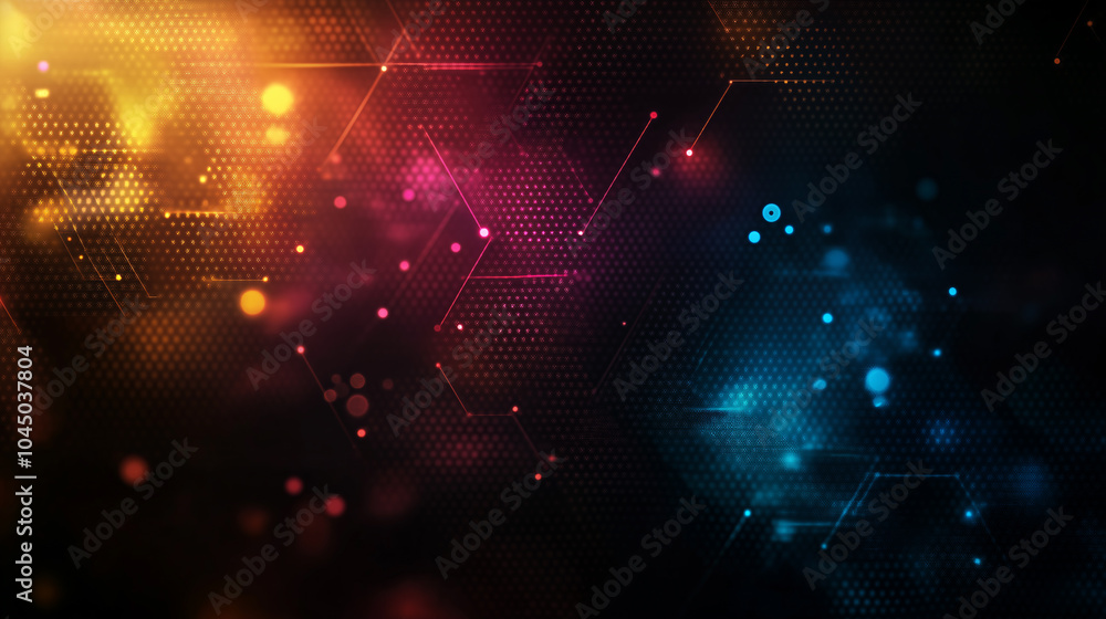 Poster a beauty futuristic abstract background in a high-tech style. shining lines and patterns resembling 