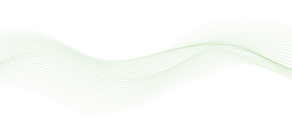 green wave lines on white background