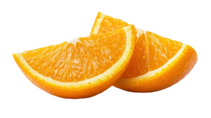 Freshly sliced juicy orange wedges ready to be enjoyed as a healthy snack or dessert option