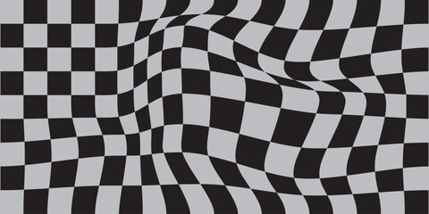 Obraz premium Black and white checker pattern, checkered chessboard, grid and mesh texture, race flag