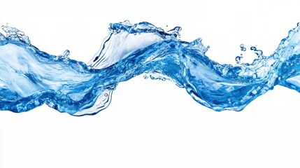 Obraz premium Water flowing splash blue outdoors.