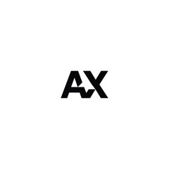 AX monogram logo design letter text name symbol monochrome logotype alphabet character simple logo