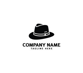 Vector cowboy leather hat logo design. Modern hat logo design. Hat silhouette logo template