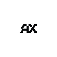 Obraz premium AX monogram logo design letter text name symbol monochrome logotype alphabet character simple logo