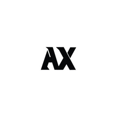 AX monogram logo design letter text name symbol monochrome logotype alphabet character simple logo