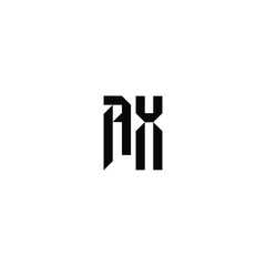 AX monogram logo design letter text name symbol monochrome logotype alphabet character simple logo