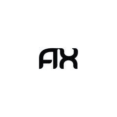 AX monogram logo design letter text name symbol monochrome logotype alphabet character simple logo