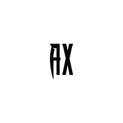 AX monogram logo design letter text name symbol monochrome logotype alphabet character simple logo