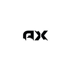Fototapeta premium AX monogram logo design letter text name symbol monochrome logotype alphabet character simple logo