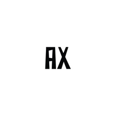 AX monogram logo design letter text name symbol monochrome logotype alphabet character simple logo