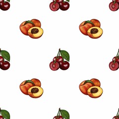 Small Set Design Nectarine and Cherry Set 1