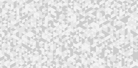 White and gray polygon Mosaic triangle overlap texture background. Vector geometric seamless gray, white cube square low polygon background. abstract surface creative diamond pattern corporate.