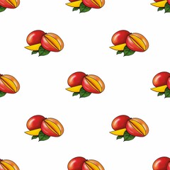 Small Seamless Pattern Design Mango
