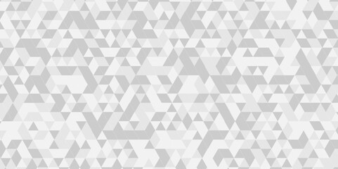 White and gray polygon Mosaic triangle overlap texture background. Vector geometric seamless gray, white cube square low polygon background. abstract surface creative diamond pattern corporate.