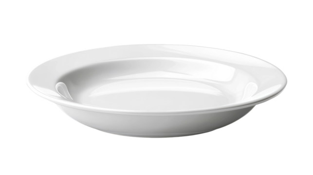 Elegant white bowl ready to serve delicious meals at a cozy dining table setting