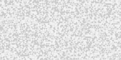 White and gray polygon Mosaic triangle overlap texture background. Vector geometric seamless gray, white cube square low polygon background. abstract surface creative diamond pattern corporate.