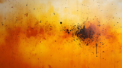 Abstract Background with Orange and Black Splashes