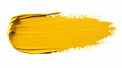 Abstract Yellow Paint Brush Stroke Illustration