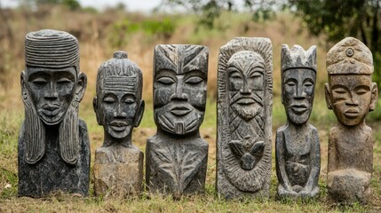 Shona stone sculpture art, renowned for its detailed carvings representing spirituality, ancestors, and the natural world