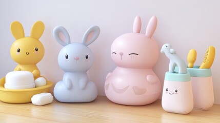 Cute Bunny Toys and Accessories for Playtime Fun
