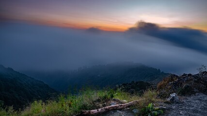 sunrise in the mountains