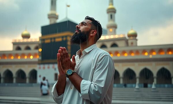 muslim pray at mosque 