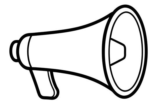 recommend clip art: megaphone black silhouette vector,hand holding megaphone line art