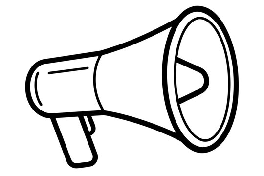 recommend clip art: megaphone black silhouette vector,hand holding megaphone line art