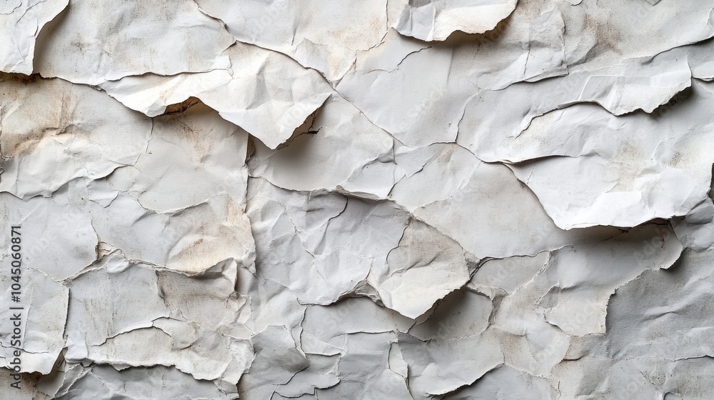 Aufkleber the image is a close up of a wall covered in torn paper