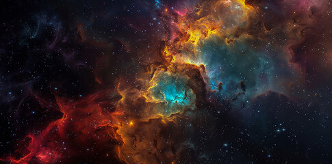 Fototapeta premium Amazing nebula colors in galaxies