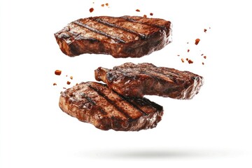 Grill beef Chops steaks food meat grilled.