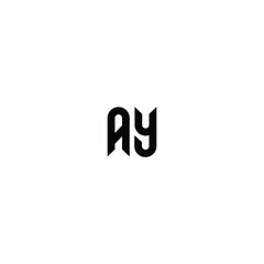 AY monogram logo design letter text name symbol monochrome logotype alphabet character simple logo