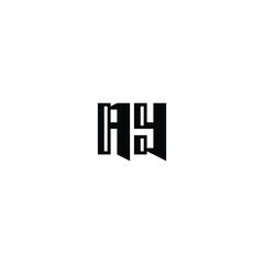 Obraz premium AY monogram logo design letter text name symbol monochrome logotype alphabet character simple logo