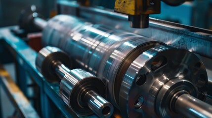 Naklejka premium A detailed view of a copiers transfer roller