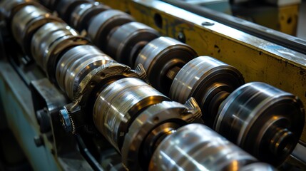 A detailed view of a copiers feed rollers