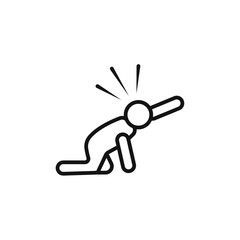 abandonment icon Isolated flat vector in outline