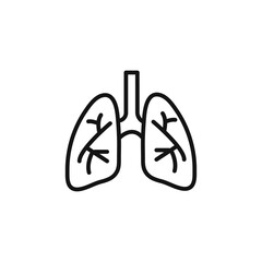 Asthma icon Isolated flat vector in outline