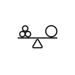 Balancing icon Isolated flat vector in outline