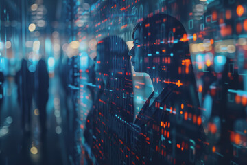 Obraz premium Multinational people and digital technology concept Digital Transformation Systems Engineering.