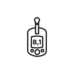 blood glucose icon Isolated flat vector in outline