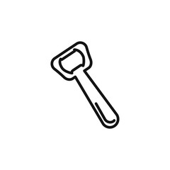 Bottle opener icon Isolated flat vector in outline