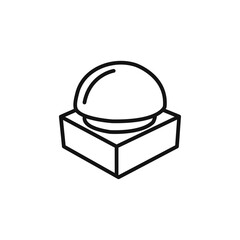 Buzzer icon Isolated flat vector in outline