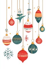 Isolated decoration ornament for holiday season.