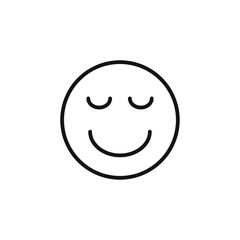 Calm Emoji icon Isolated flat vector in outline