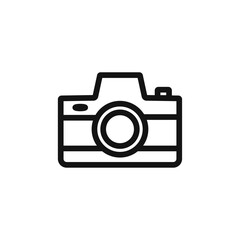 Camera icon Isolated flat vector in outline