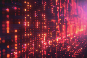 High-tech loading animation with digital network patterns and ample copy space.